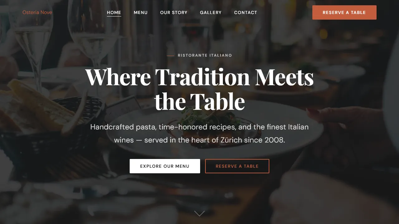 Trattoria Milano - Restaurant Webseite von Myfrendo